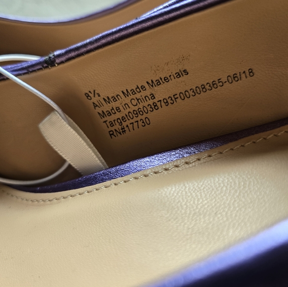 New Metalic Purple Heels size 8.5 A New Day Faux Leather - Picture 8 of 10